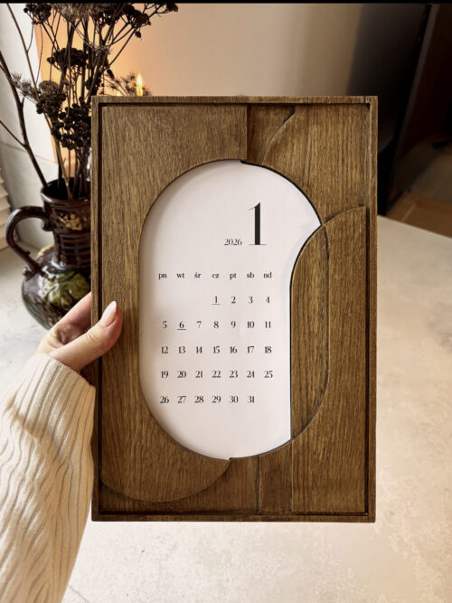 Kalendarz 2026 – Obraz z drewna – limitowany – zapakowany prezent!